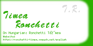 timea ronchetti business card